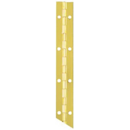 Greengrass N265-355 1.16 x 12 in. Bright Brass Continuous Hinge GR878778